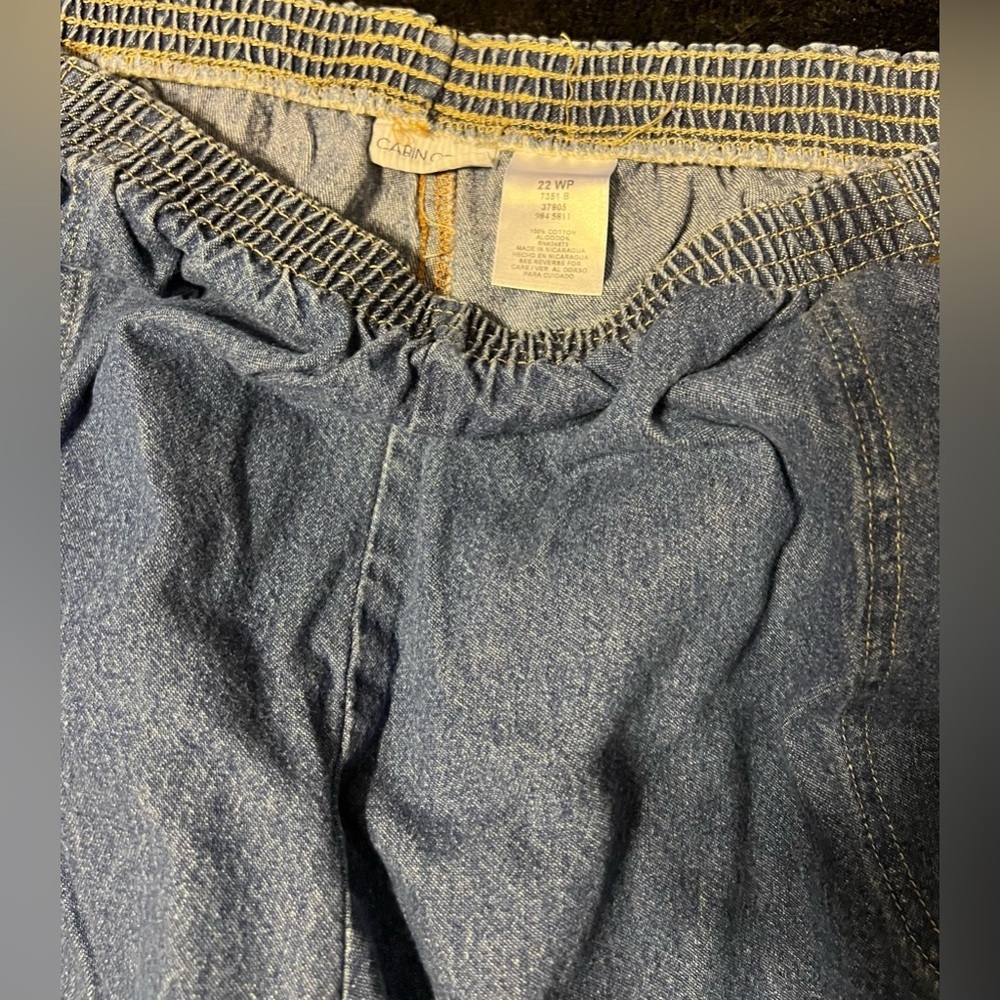 Vtg 90s Cabin Creek Dark Blue Denim Relaxed Fit Women’s Jeans 22WP - Picture 3 of 7
